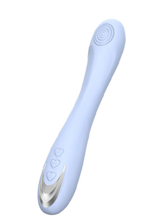 Vibromasseur silicone 10 modes de vibration USB bleu - BOZ-053TUR